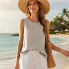 Annalisa Cotton Linen Tank Top_1