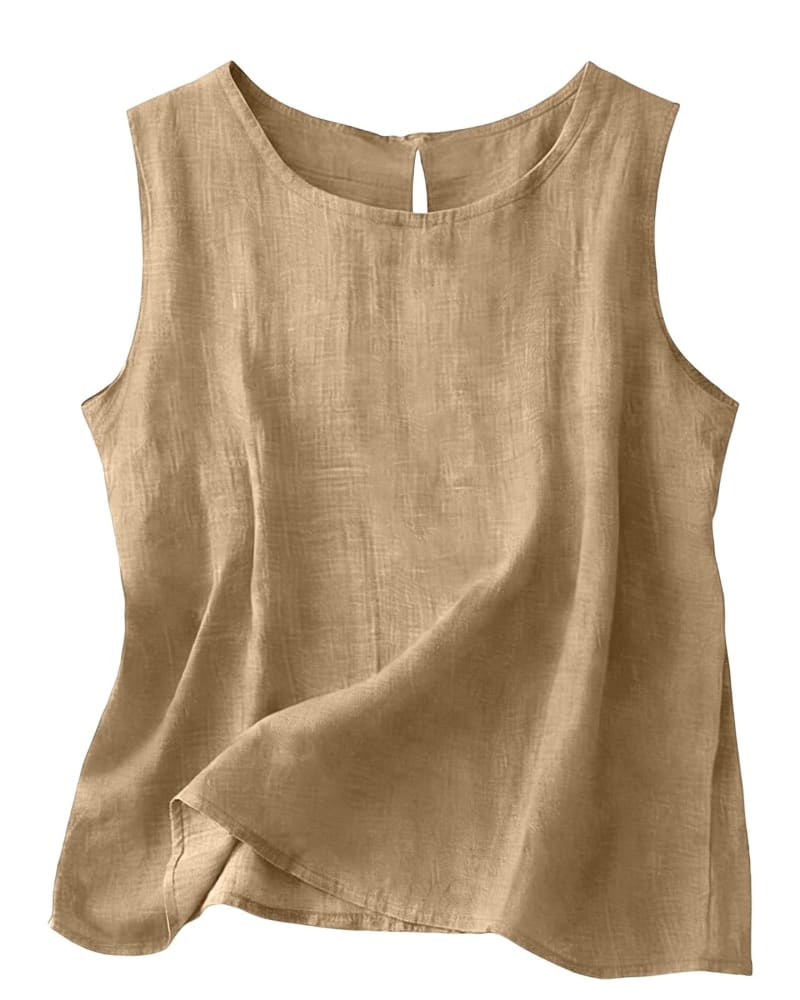 Annalisa Cotton Linen Tank Top_10