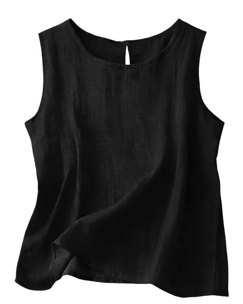 Annalisa Cotton Linen Tank Top_11