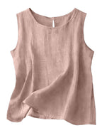Annalisa Cotton Linen Tank Top_12