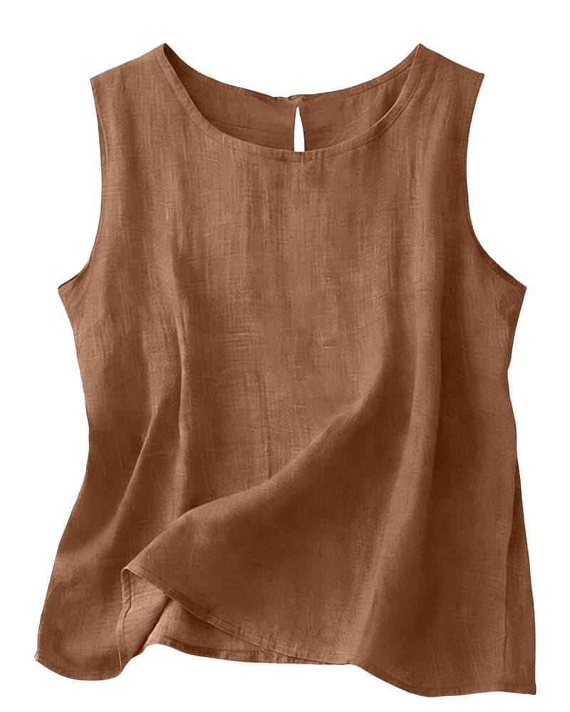 Annalisa Cotton Linen Tank Top_13