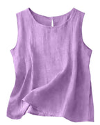 Annalisa Cotton Linen Tank Top_15
