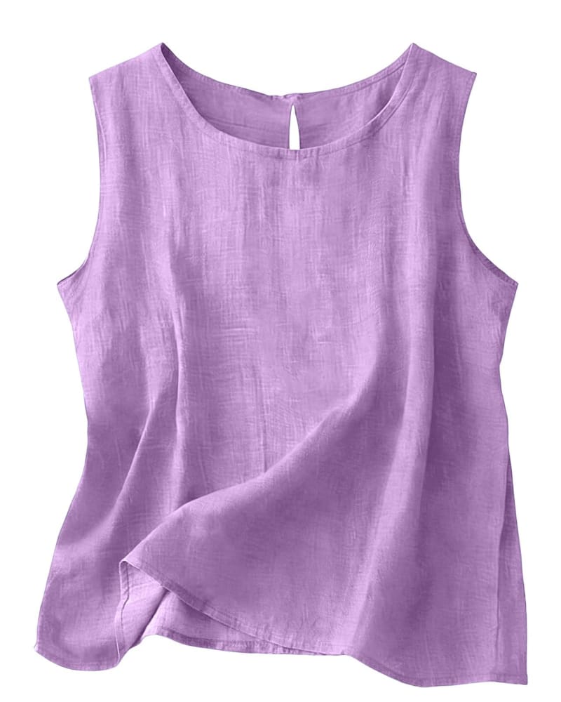 Annalisa Cotton Linen Tank Top_15