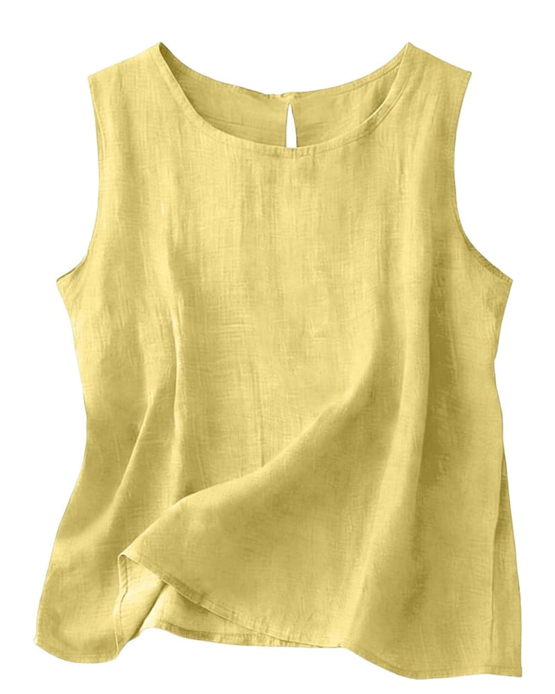 Annalisa Cotton Linen Tank Top_16