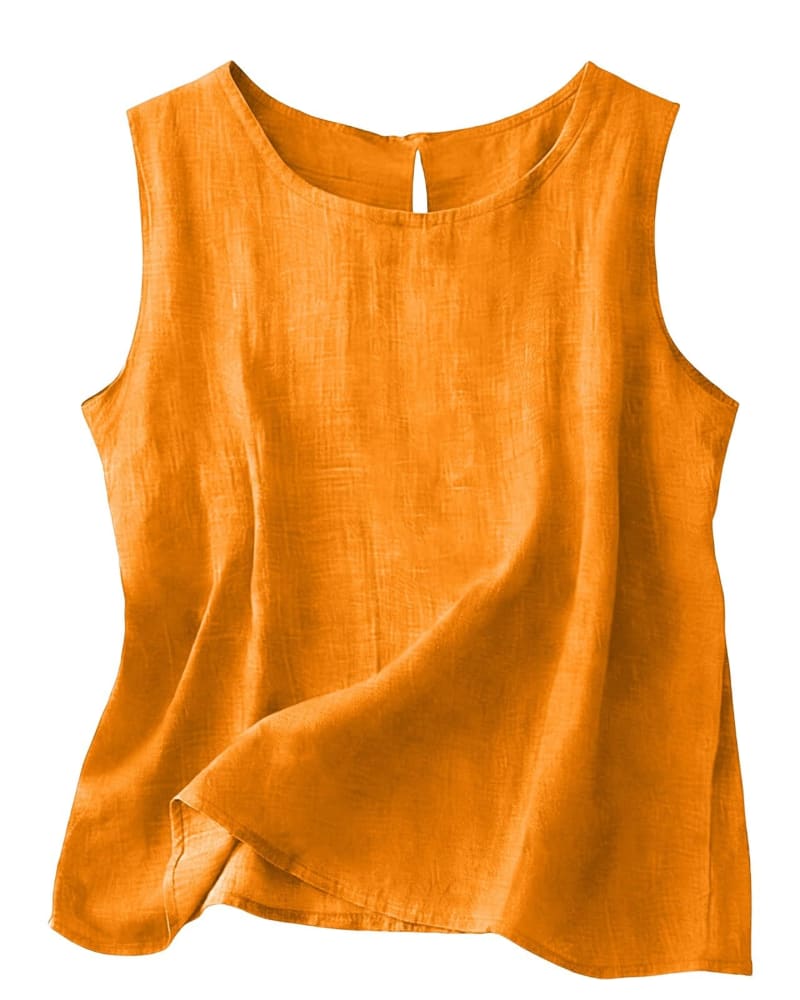 Annalisa Cotton Linen Tank Top_17