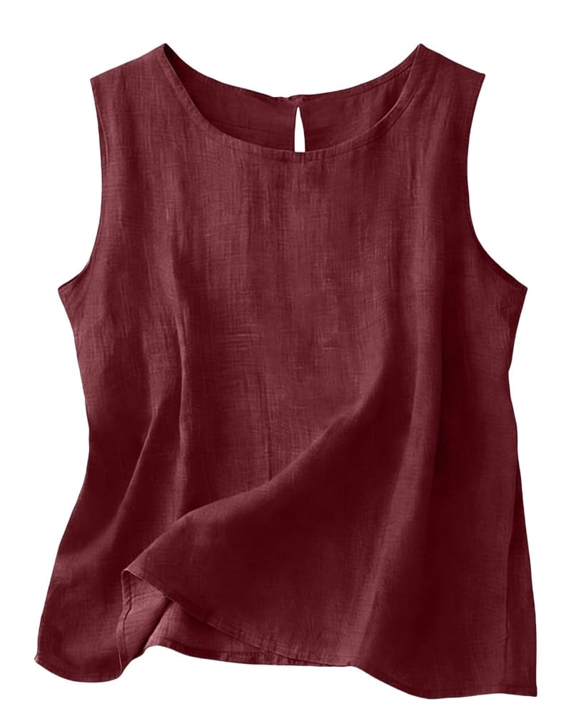Annalisa Cotton Linen Tank Top_18