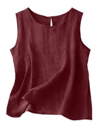Annalisa Cotton Linen Tank Top_18
