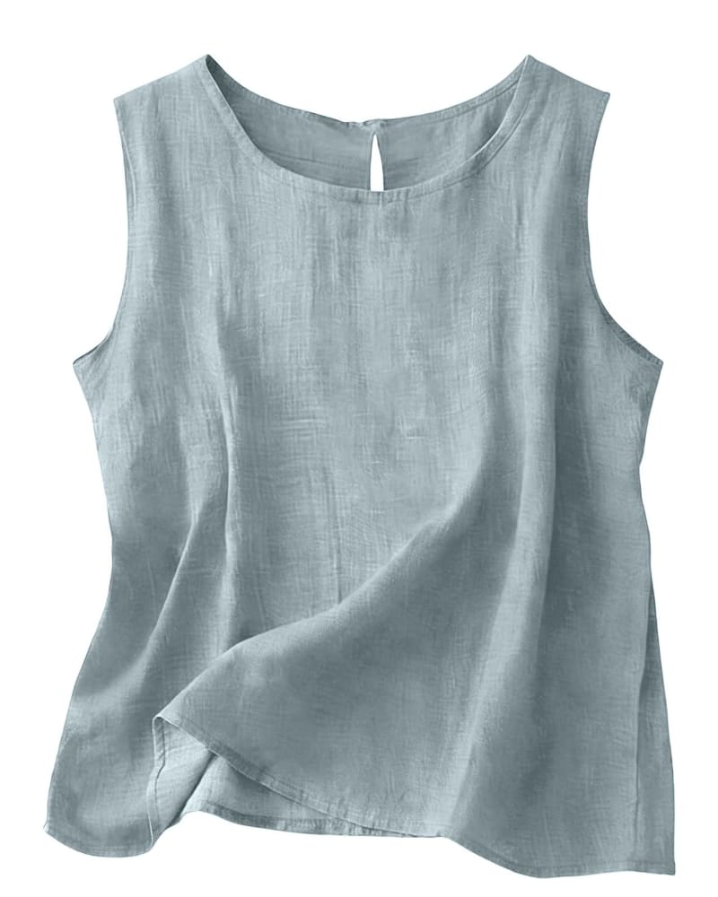 Annalisa Cotton Linen Tank Top_2