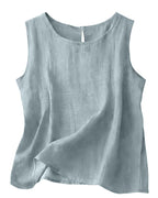 Annalisa Cotton Linen Tank Top_2