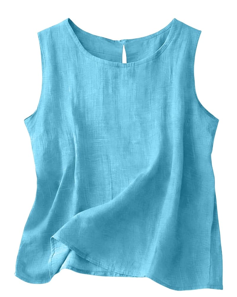 Annalisa Cotton Linen Tank Top_22