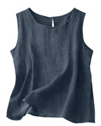 Annalisa Cotton Linen Tank Top_23