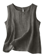 Annalisa Cotton Linen Tank Top_4