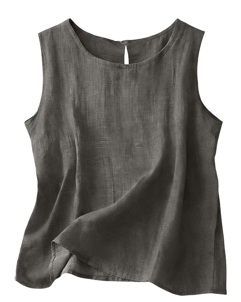 Annalisa Cotton Linen Tank Top_4