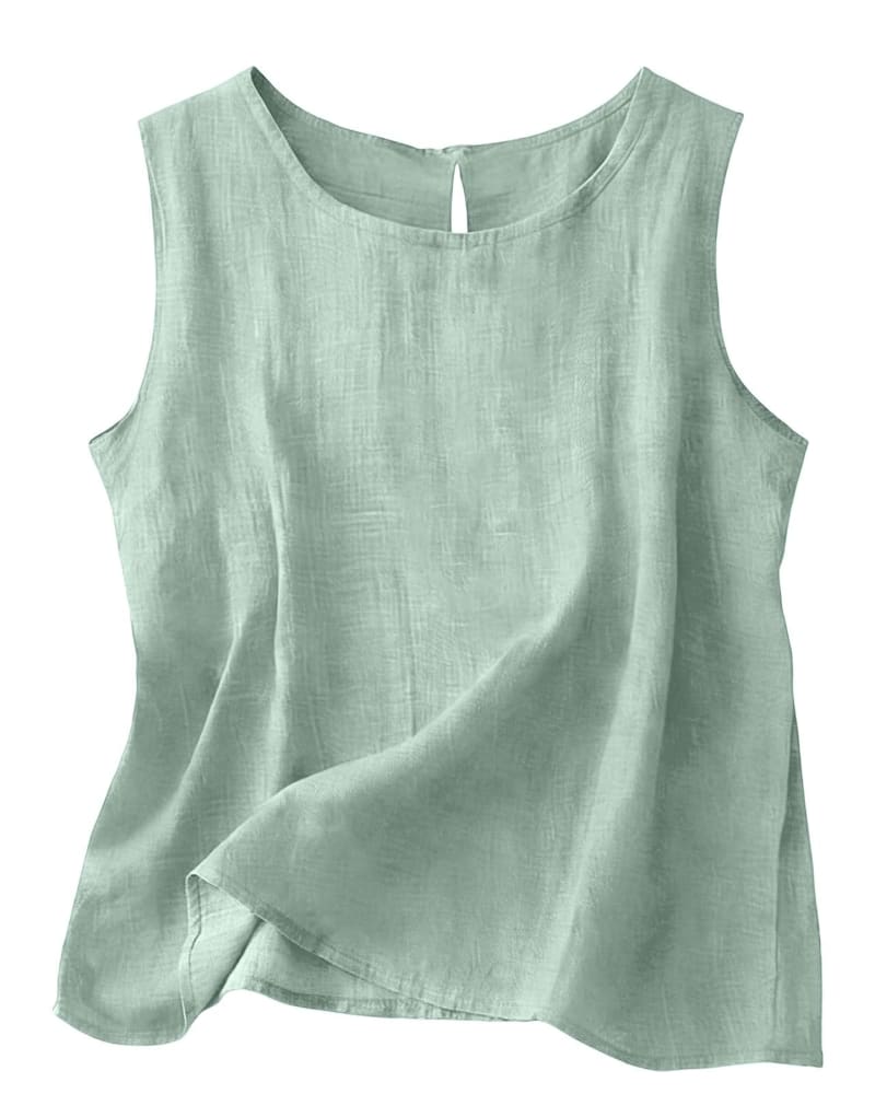 Annalisa Cotton Linen Tank Top_5