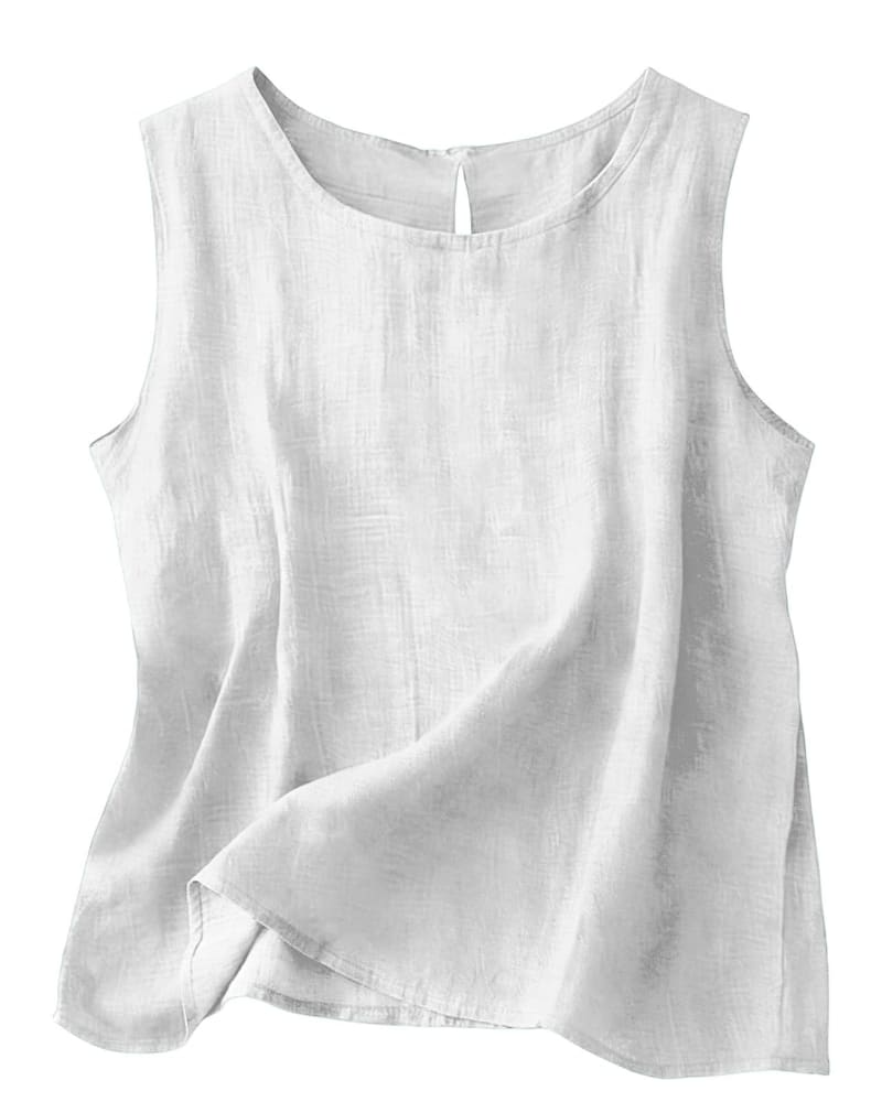 Annalisa Cotton Linen Tank Top_6