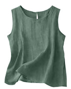 Annalisa Cotton Linen Tank Top_8