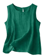 Annalisa Cotton Linen Tank Top_9
