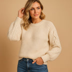 Astrid Chunky Knit Crew Neck Sweater_1