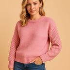 Astrid Chunky Knit Crew Neck Sweater_3