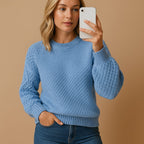 Astrid Chunky Knit Crew Neck Sweater_4