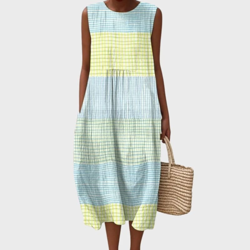 Katerina Sleeveless Linen Midi Dress_1