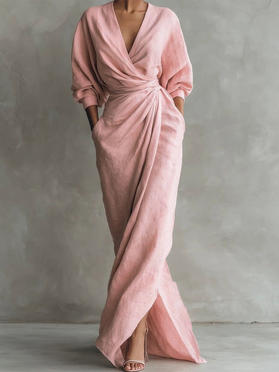 Vilde Dolman Sleeve Wrap Maxi Dress_1