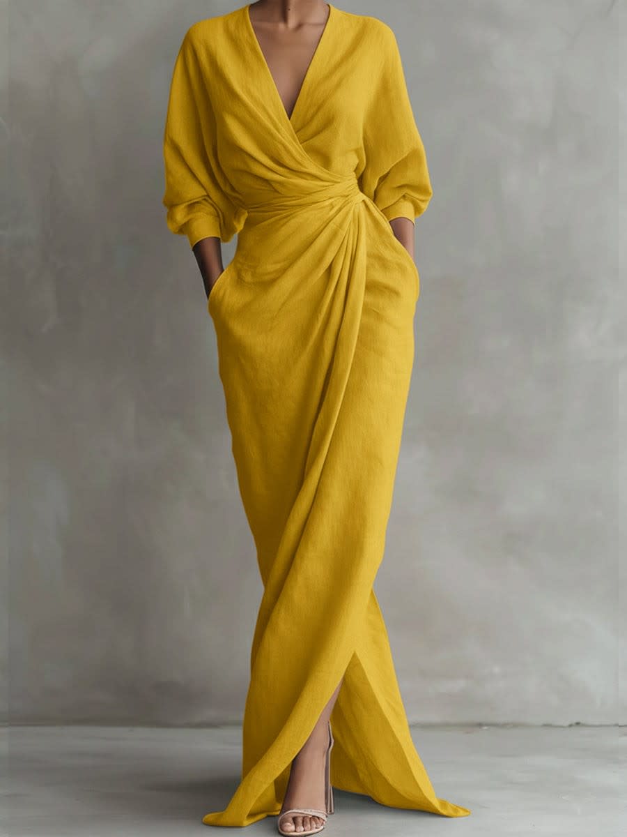 Vilde Dolman Sleeve Wrap Maxi Dress_2
