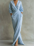 Vilde Dolman Sleeve Wrap Maxi Dress_3