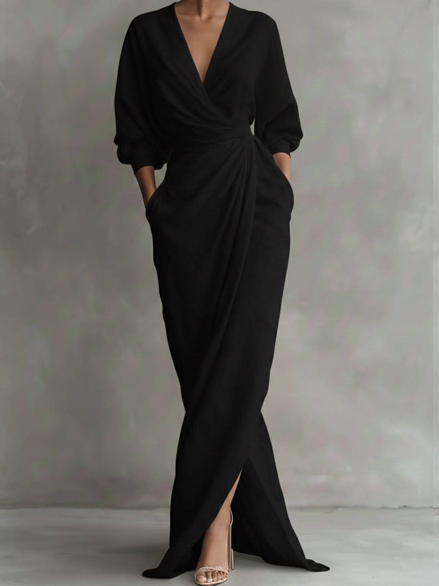 Vilde Dolman Sleeve Wrap Maxi Dress_4