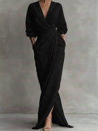 Vilde Dolman Sleeve Wrap Maxi Dress_4