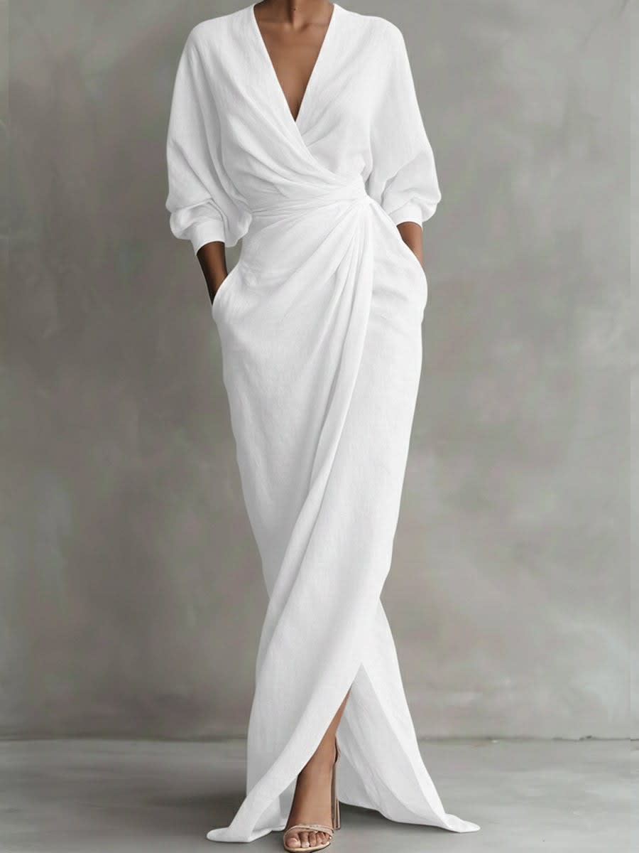 Vilde Dolman Sleeve Wrap Maxi Dress_5