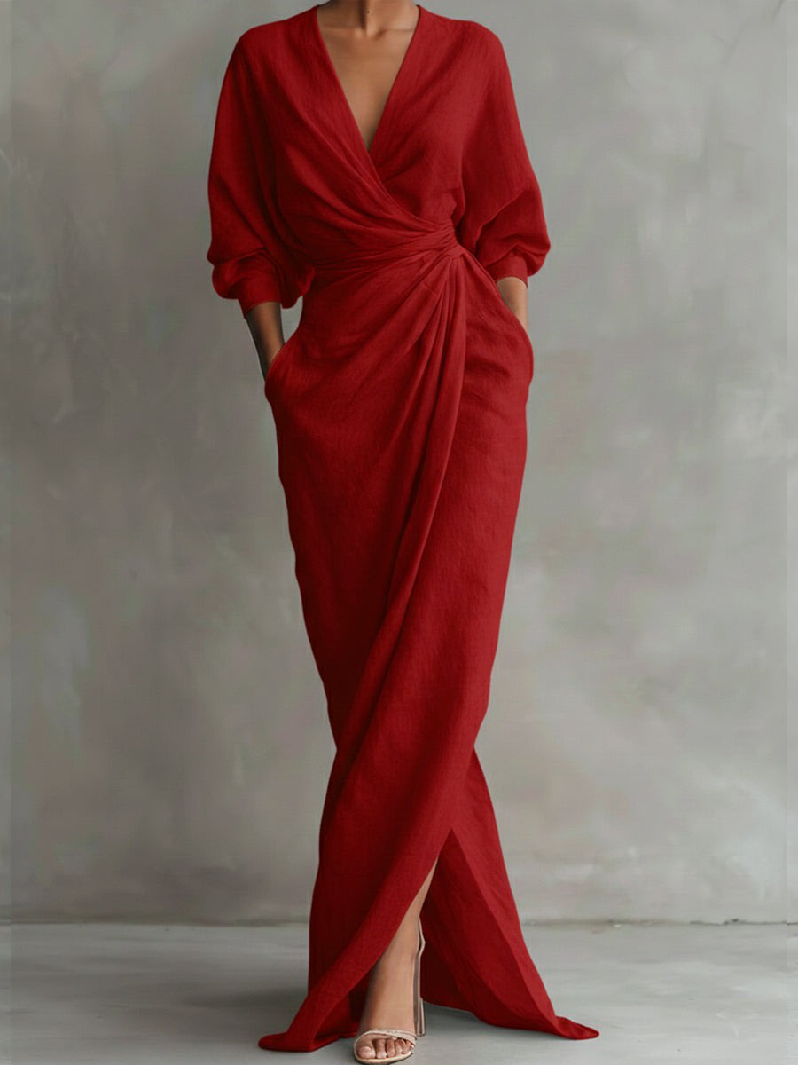 Vilde Dolman Sleeve Wrap Maxi Dress_6