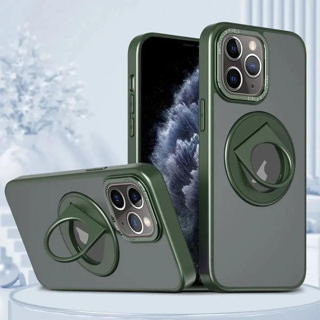 MagSafe iPhone Case with Rotating Ring Stand