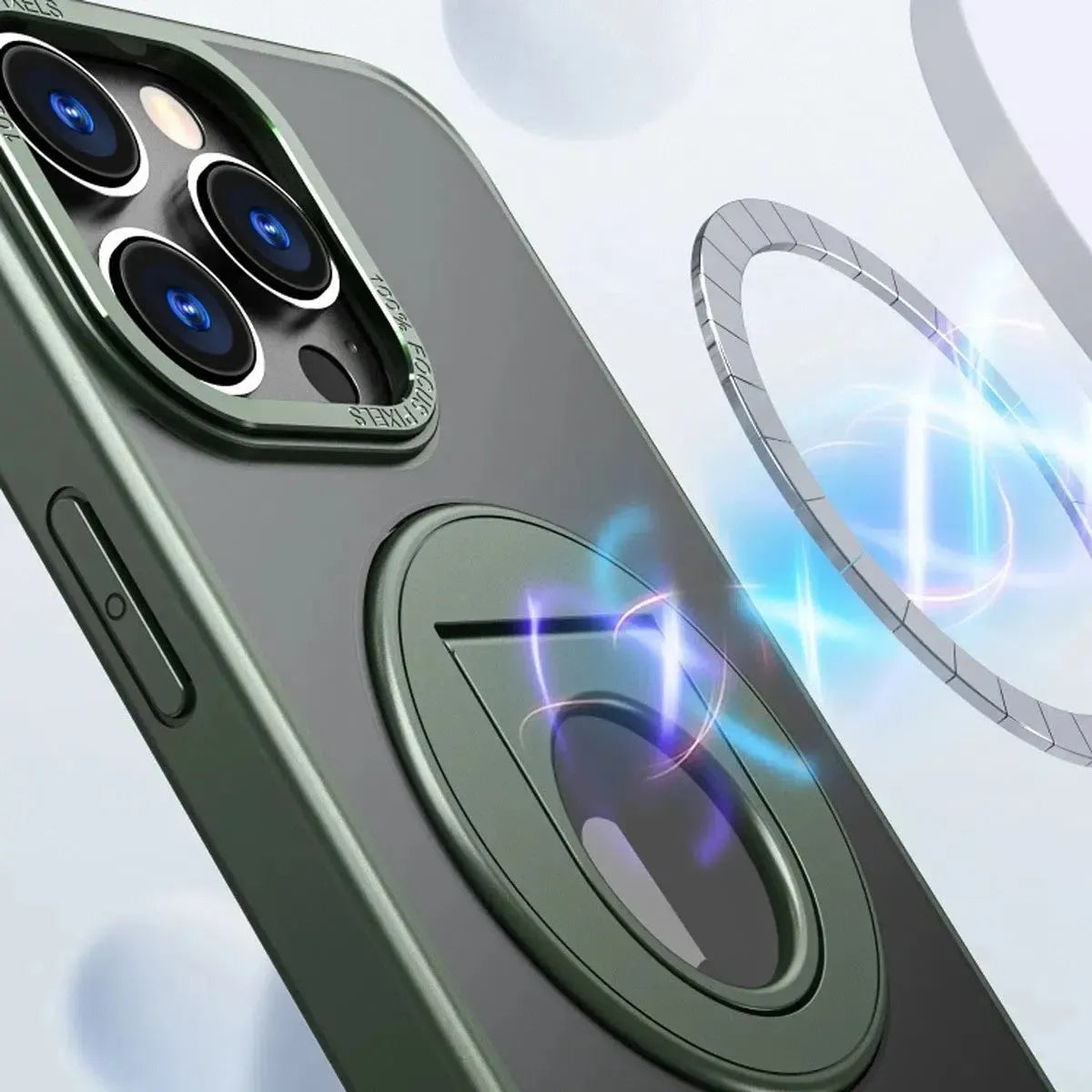 MagSafe iPhone Case with Rotating Ring Stand