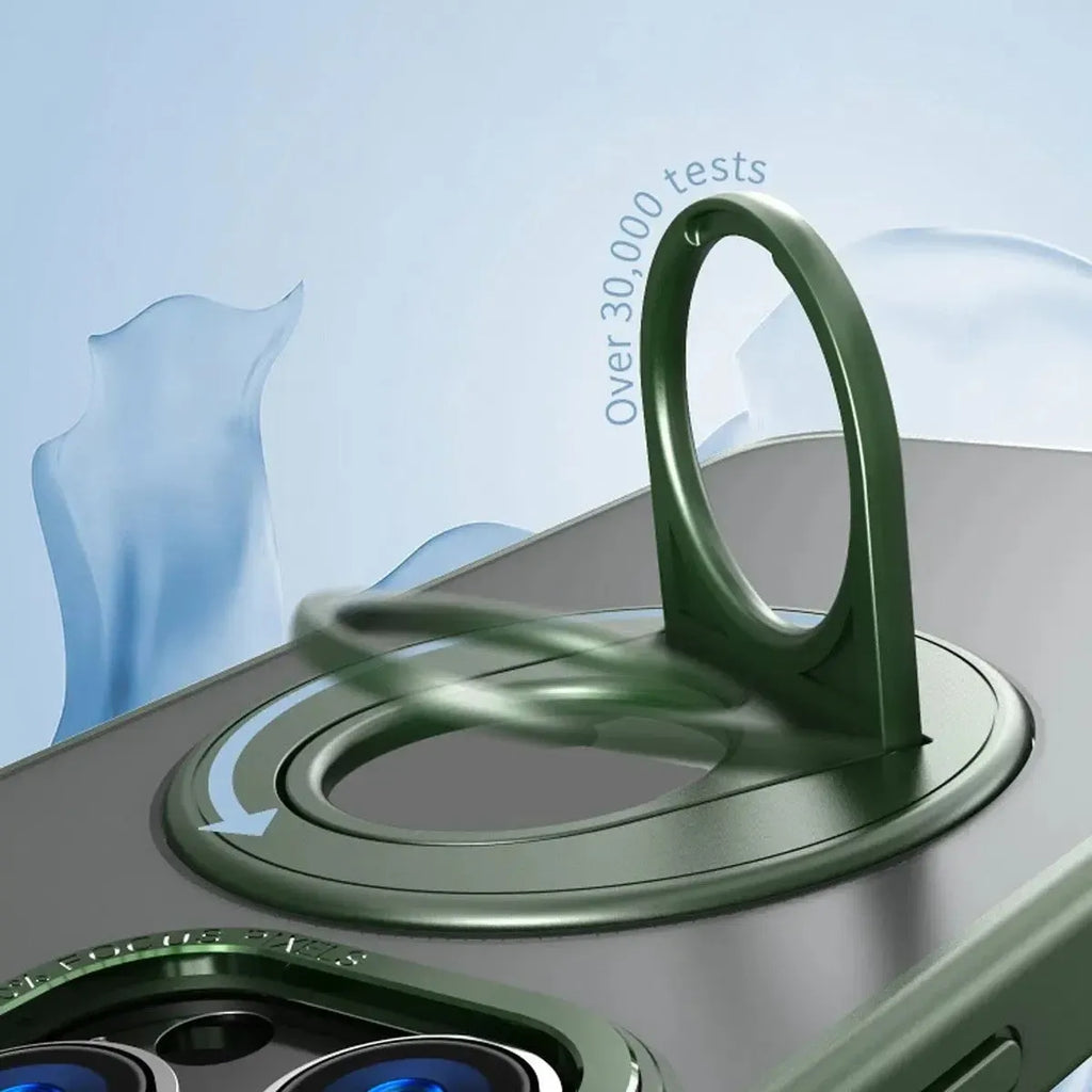 MagSafe iPhone Case with Rotating Ring Stand