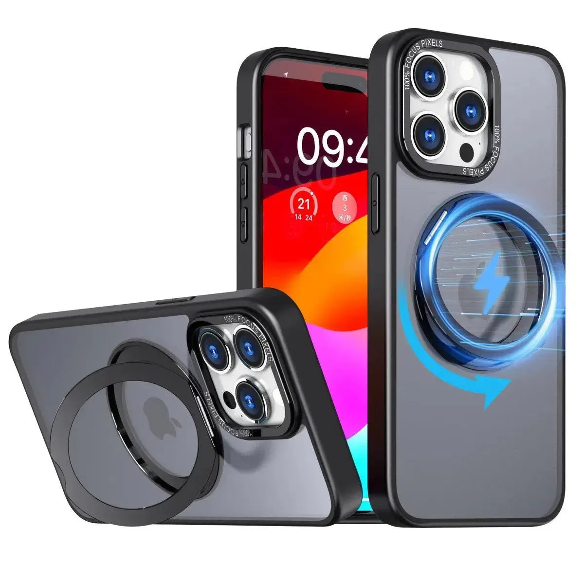 MagSafe iPhone Case with Rotating Ring Stand