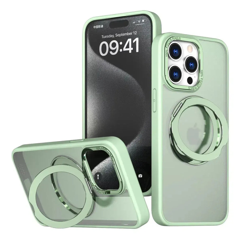 MagSafe iPhone Case with Rotating Ring Stand