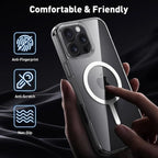 Transparent MagSafe Phone Case with Raised Corner Bumpers