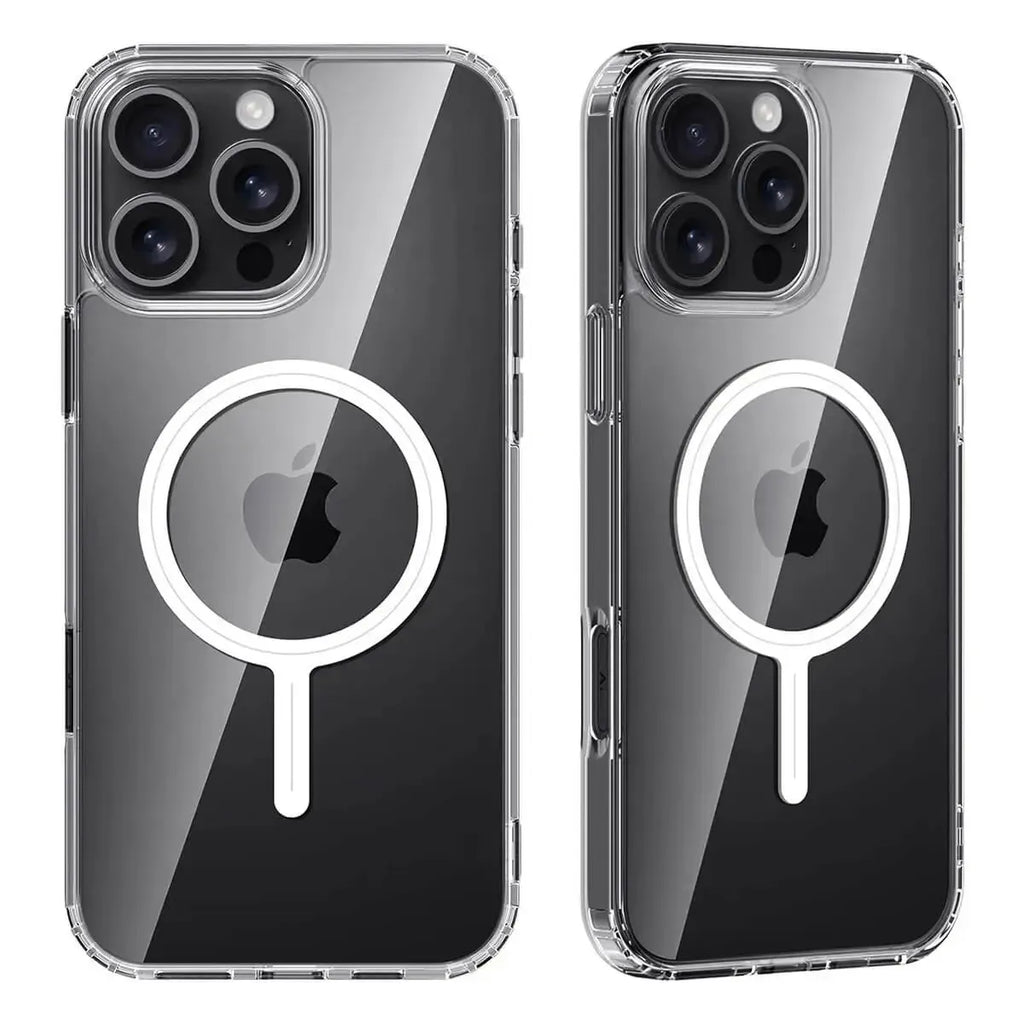 Transparent MagSafe Phone Case with Raised Corner Bumpers