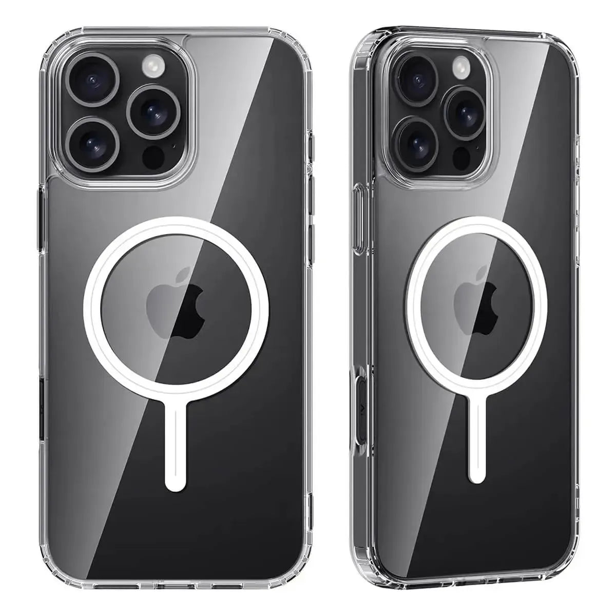 Transparent MagSafe Phone Case with Raised Corner Bumpers