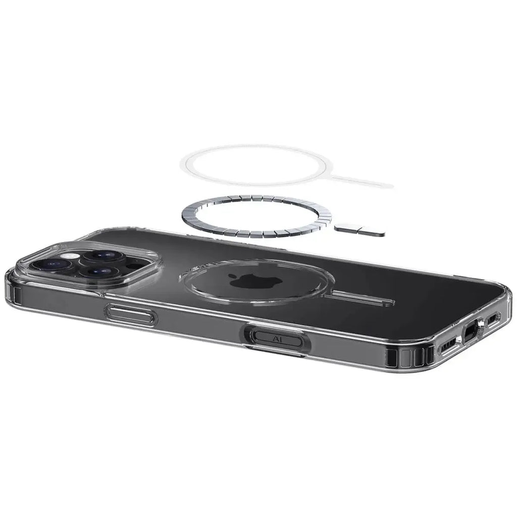 Transparent MagSafe Phone Case with Raised Corner Bumpers