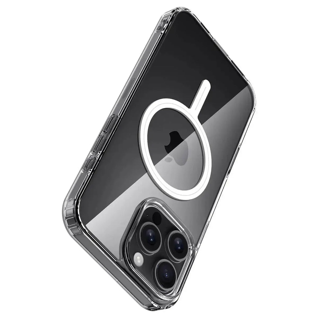 Transparent MagSafe Phone Case with Raised Corner Bumpers