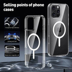 Transparent MagSafe Phone Case with Raised Corner Bumpers