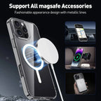 Transparent MagSafe Phone Case with Raised Corner Bumpers