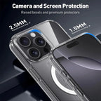 Transparent MagSafe Phone Case with Raised Corner Bumpers