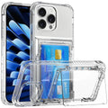 Clear Card Holder iPhone Case with Kickstand