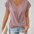 Carmen Twist Front V Neck Top_1