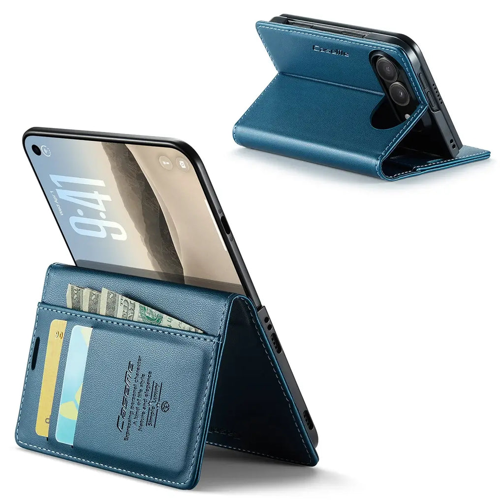 Leather Flip Wallet Foldable iPhone Duo Case