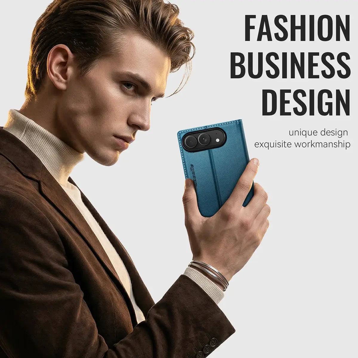 Leather Flip Wallet Foldable iPhone Duo Case
