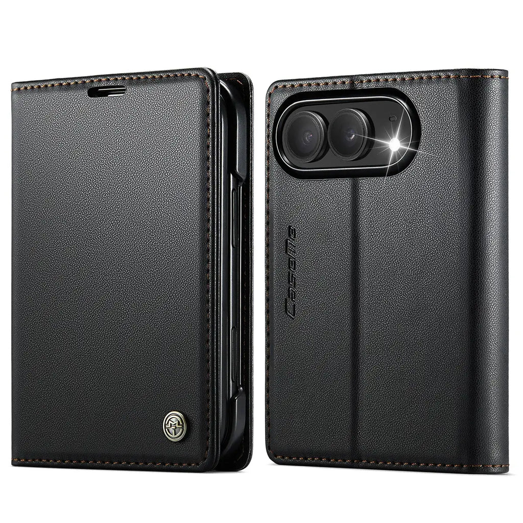 Leather Flip Wallet Foldable iPhone Duo Case